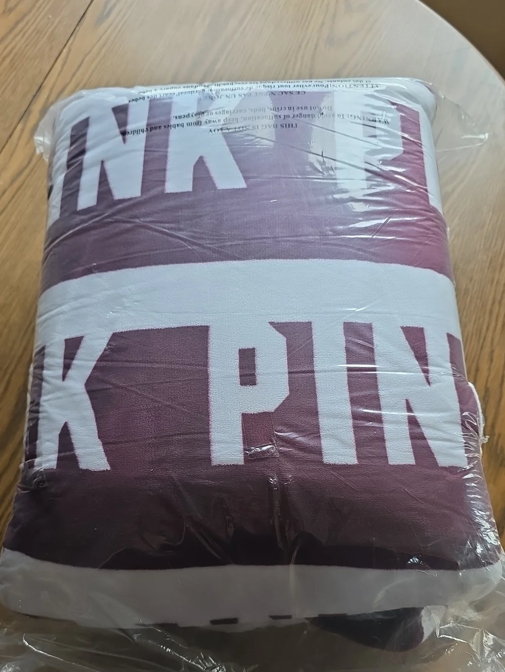 NEW PINK Plush Throw